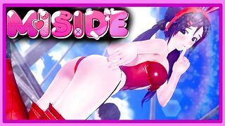 Miside - Mita dressed as a bunny in lingerie wishes you