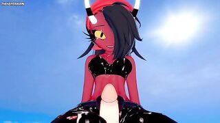 Sallie from Helluva Boss Gives You A Footjob At The Beach Hentai POV