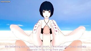 Takemi from Persona 5 Gives You A Footjob At The Beach Hentai POV