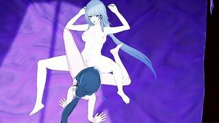 Ruan Mei x Herta Scissoring (Honkai Star Rail Yuri Animation)