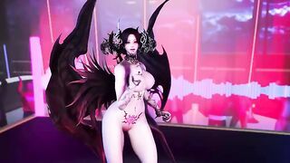 3D BBW hot Asian slut stripper shaking her huge ass