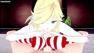 Panty Anarchy from Panty and Stocking Gives You A Footjob Hentai POV