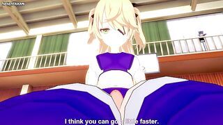 Fischl from Genshin Impact Works Out With a Footjob! Hentai POV
