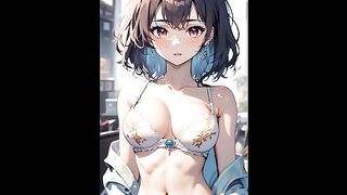 Big tits anime girl
