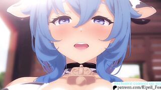 Cow Girl Ganyu made Amazing Creampie - Furry Genshin Impact Hentai 4K 60 FPS