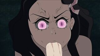 DEMON SLAYER NEZUKO HENTAI BLOWJOB POV
