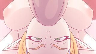 Princess Zelda gets a deepthroat swabbing