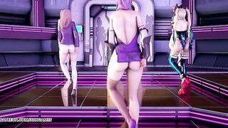 [MMD] PinkCat - Doa Hot Striptease Kasumi Marie Rose Nyotengu Honoka Ayane 4K 60FPS