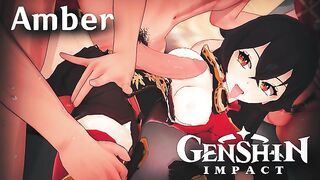 AMBER GENSHIN IMPACT GIVES YOU THE BEST TIME OF YOUR LIFE - HENTAI [DELUXE] FREE