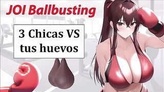 Audio JOI CBT - 3 Boxeadoras VS tus huevos.