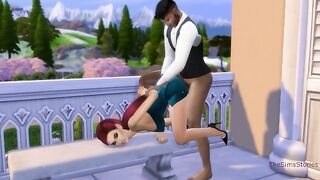 The groom is cheating on his wife at the wedding