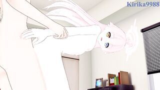 Takanashi Hoshino and I have intense sex in the bedroom. - Blue Archive Hentai