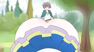 Aqua Wore a skirt that was Too short to seduce Kazuma/Hentai/Cartoon/Parody/God&apos;s 2025