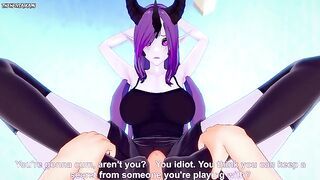 POV Hentai Footjob From Lucretia from AFK Arena