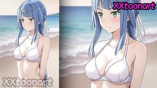 Danmachi Hentai - Artemis Blue hair BLOWJOB you must watch