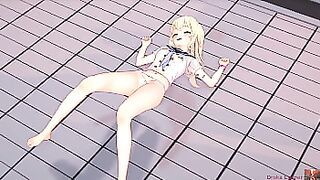 Fucking at the pool with petite blonde &lpar;18 &rpar; cute girl in koikatsu hentai game