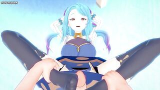 POV Hentai Footjob from Mercury from Dragalia Lost