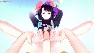 POV Hentai Footjob from Hokusai from Fate/Grand Order