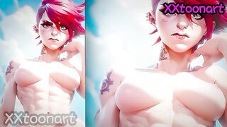 VI muscle girl Hentai from Arcane i want she fuck me up cum more