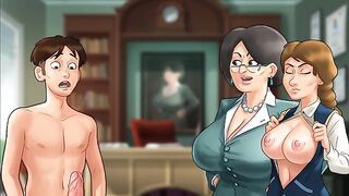 Summertime Saga - Part 5 - Nerdy Girl Showed Her Boobs Principal Smith And Annie By LoveSkySanX