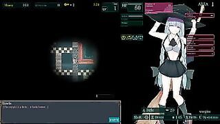 Hentai game. Sexy witch giving sex. Lisavile dungeon RPG game.