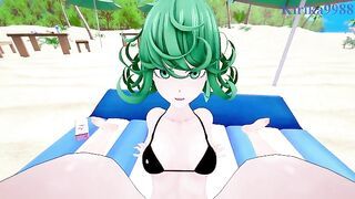 Tatsumaki and I have intense sex on the beach. - One-Punch Man Hentai