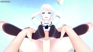 POV Hentai Footjob from Eve Wakamiya from Bang Dream
