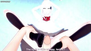 POV Hentai Footjob from Sode no Shirayuki from Bleach