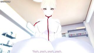 POV Hentai Footjob from Marina Ikekura from Blue Archive