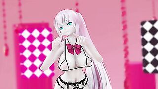 Megurine Luka Hentai Vocaloid Nude Dance Rabbit Hole Song MMD 3D Clear Blue Eyes (CLIP)
