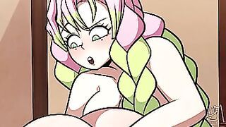 Mitsuri e Nezuko lésbica - Animação Demon Slayer Hentai