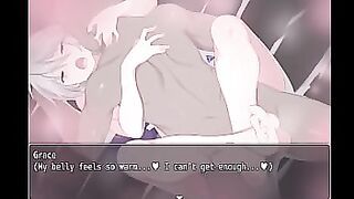 Virgin girl offers her first time to men. Hentai game.