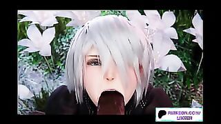 2B HOTTEST BBC BLOWJOB ANIMATED HENTAI BBC