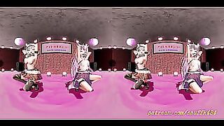 vr180 mmd kyori chloe dance 3d hololive