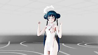 Blue Archive Ryuuge Kisaki Hentai Undress Dance Mmd 3D Blue Hair (CLIP)