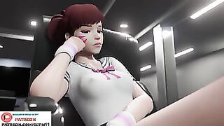 Overwatch's Anal Addict D.Va Can't Resist Getting Stretched and Filled Anal Holes