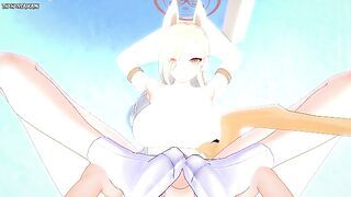 POV Hentai Footjob from Kaho Kuwakami from Blue Archive