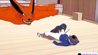 HINATA IN ONE PIECE WORLD DO A PERFECT BLOWJOB WHEN KURAMA WATCHING | NARUTO HENTAI ANIMATION 60FPS