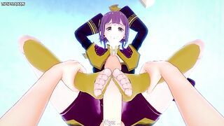 POV Hentai Footjob from Beernadetta from Fire Emblem