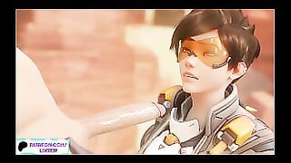 TRACER DO AMAZING BLOWJOB AND GETTING CUM 60FPS