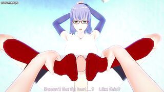 POV Hentai Footjob from Ayame Sarutobi from Gintama