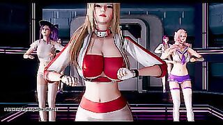 &lbrack;MMD&rsqb; Dreamcatcher - SCREAM Hot Striptease Ahri Akali Kaisa Evelynn Seraphine KDA League of Legends