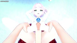 POV Hentai Footjob from Holy Horny from Heaven Burns Red