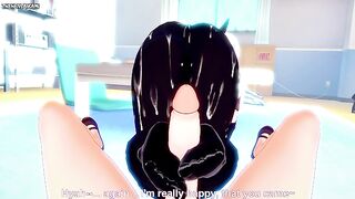 POV Hentai Footjob from Zdrada from Helltaker