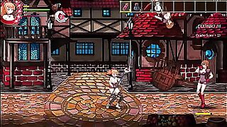 Hentai game "Atelier Tia" Beautiful anime girl with big breasts has sex on the street with some men&period;