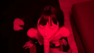 cosplay Hinata getting facefucked while she looks up with pink eyes