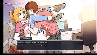 Milf Plaza Hentai porn game part 11 handjob on the couch