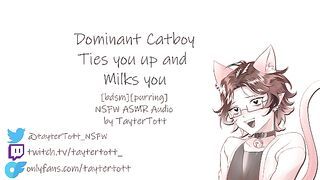 Dominant Catboy Ties you up and Milks you || NSFW ASMR RolePlay [bdsm] [purring]