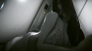 The beauty ghost in the elevator