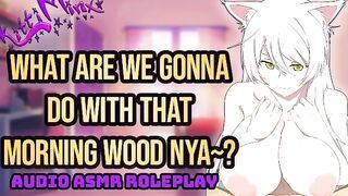 ASMR - Your Big Boob Neko Cat Girlfriend Sucks Your Morning Wood Hard! Hentai Anime Audio Roleplay